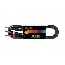 BOSTON BSG-210-3 - KABEL AUDIO 1XST.JACK-2XJACK 3 MTR