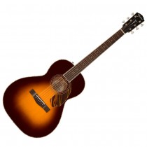 FENDER PARAMOUNT PS-220E 3-TONE VINTAGE SUNBURST - GITAAR WESTERN AKOESTISCH PARLOR + EQ + KOFFER