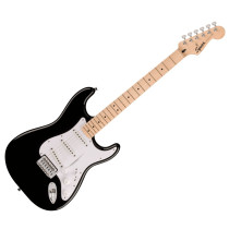 SQUIER STRATOCASTER SONIC MN WPG BLK - GITAAR ELEKTRISH BLACK MAPLE FINGERBOARD