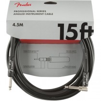 FENDER PROFESSIONAL SERIES 0990820059 - KABEL JACK 6.3 1X HAAKS 4.5M ZWART