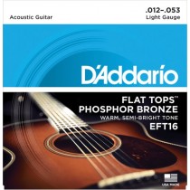 D'ADDARIO EFT16 FLAT TOPS - SNAREN 012-053 PHOSPHOR BRONZE