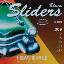 THOMASTIK THSL-109 BLUES SLIDERS - SNAREN 009-043 ROUNDWOUND SILK INLAY