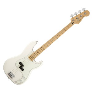 FENDER PRECISION BASS PLAYER MN PWT - BASGITAAR POLAR WHITE MAPLE FINGERBOARD